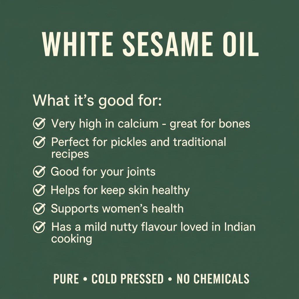 White Sesame Oil Health Benefits